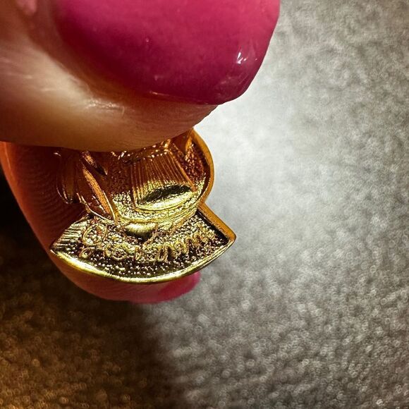 Vintage signed Giovanni Gold Tone Rose Brooch! - Picture 9 of 9